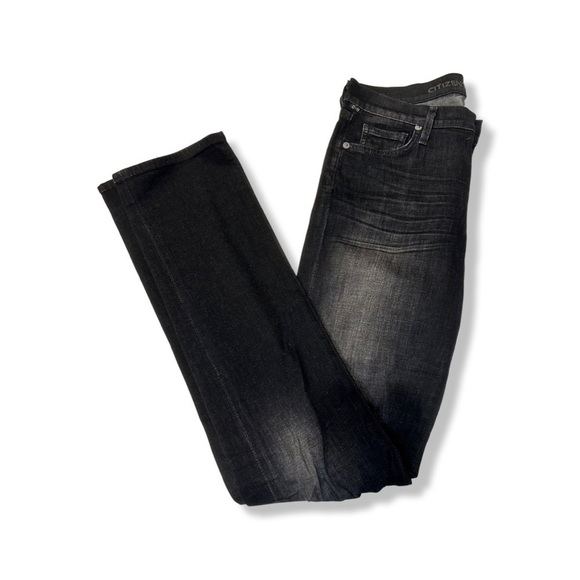 Citizens of Humanity Ava Low Rise Straight Leg Black Jeans EUC Style 1278C-285 - Picture 3 of 8